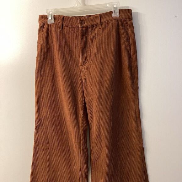 Reformation Mick High Rise Corduroy Wide Leg Pants Brown - Picture 4 of 13